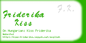 friderika kiss business card